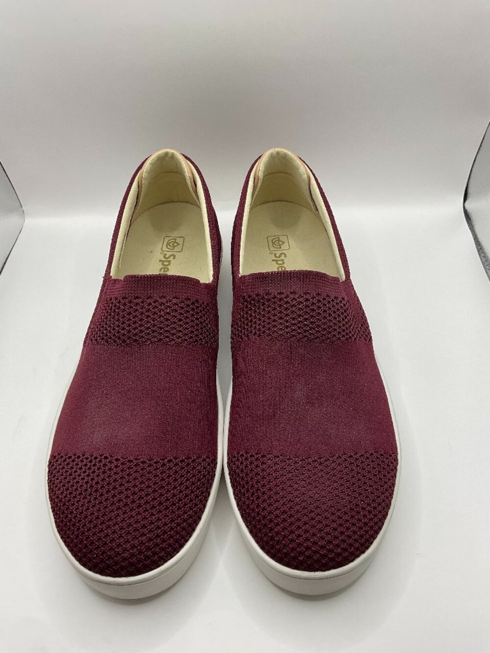 Women’s Burgundy Slip-On Sneakers